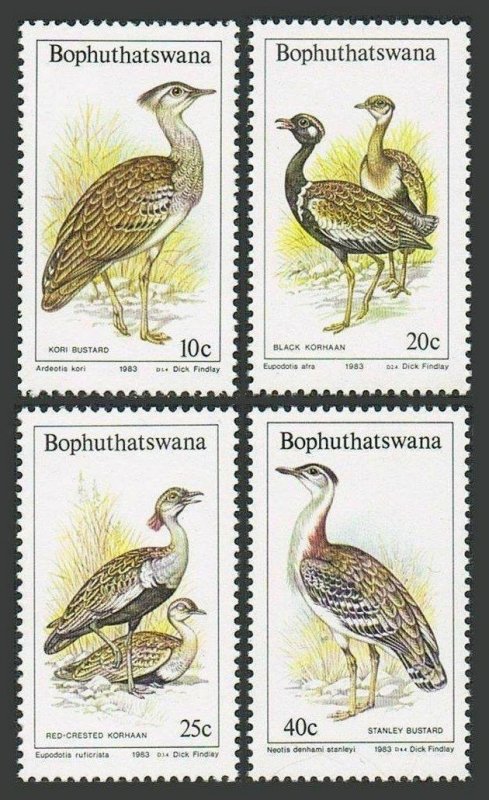 SA-Bophuthatswana 112-115,MNH.Michel 112-115. Birds 1983.Bustard,Korhaan.