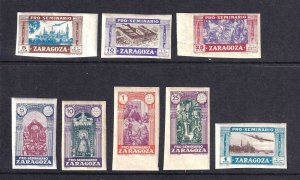 SPAIN ZARAGOSA SOUND COLLECTION LOT x8 OG NH U/M F/VF TO VF