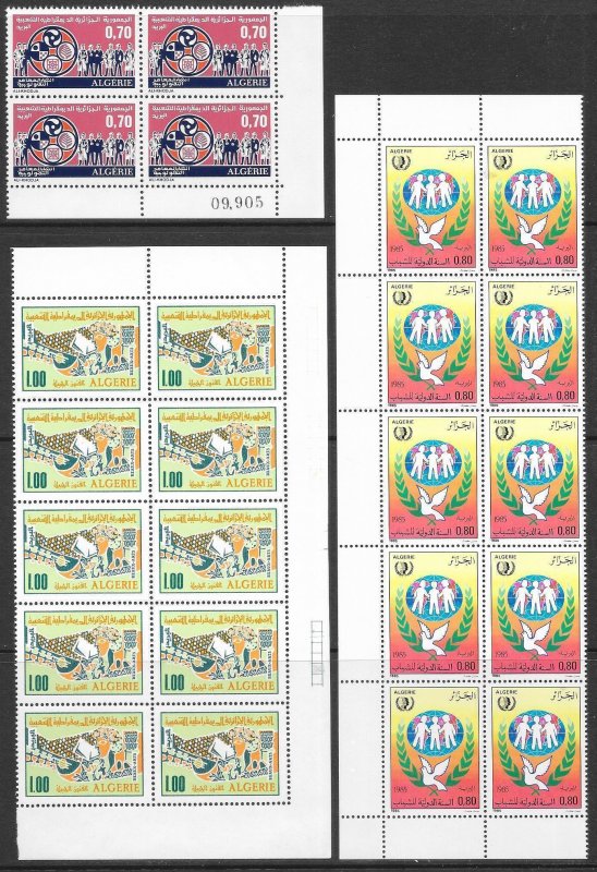 ALGERIA (86 Blocks) 695 Stamps ALL Mint Never Hinged Post Office Fresh!