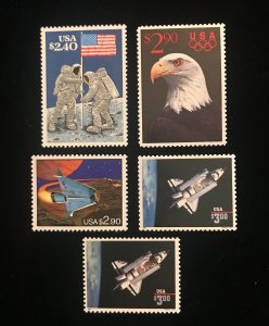 2419, 2540, 2543, 2544, 2544b MNH Priority Mail set of 5