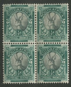 South Africa #33 Mint Block of 4, Variety