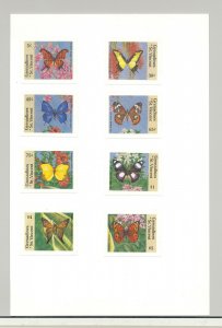 St Vincent (Grenadines) #661-670 Butterflies, Flowers 8v & 2v S/S Imperf Proofs