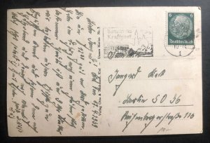 1935 Kiel Germany RPPC Real picture Postcard Cover Nurnberg Battle Ship 