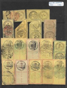 France: Reunion: 16 Different 1880s Revenues, used (50821)