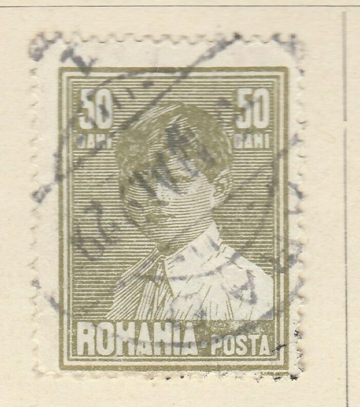 A5P50F439 Romania 1928-29 Typo Unwmk 50b used