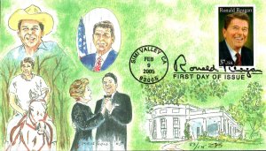 #3897 Ronald Reagan Doris Gold FDC