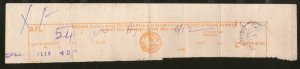 India 1977 Foreign Letter Telegram Receipt Telegraph # 05C