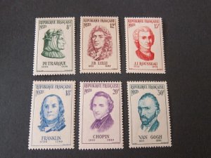 France 1956 Sc 811-16 set MNH