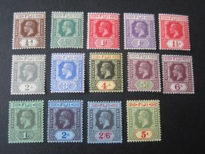 Fiji 1922 Sc 93-106(14) KGV set MH