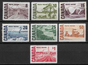 1967 Canada 461-465B Landmarks MLH set of 7