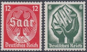 GERMANY Sc # 444-5 CPL MNH SET of 2 SAAR PLEBISCITE