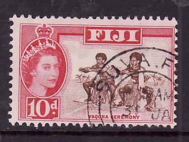 Fiji-Sc#181- id4-used 10p Yaqona ceremony-1959-63-