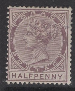 TOBAGO SG8 1880 ½d PURPLE-BROWN MTD MINT