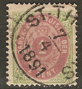 Danish West Indies 5 Used F/VF 1874 SCV $30.00