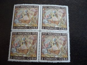 Stamps - Cuba - Scott# 588-589 - Mint Hinged Set of 2 Stamps in Blocks of 4