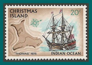 Christmas Island 1972 Ships 1, 20c MNH #49,SG47