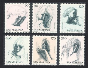 San Marino 'The Civil Virtues' Sketches by Emilio Greco 6v 2nd series 1977