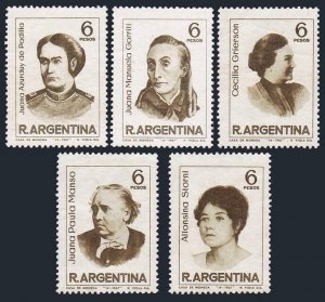 Argentina 832-836,MNH.Michel 935-939. Famous Argentine Women,1967.