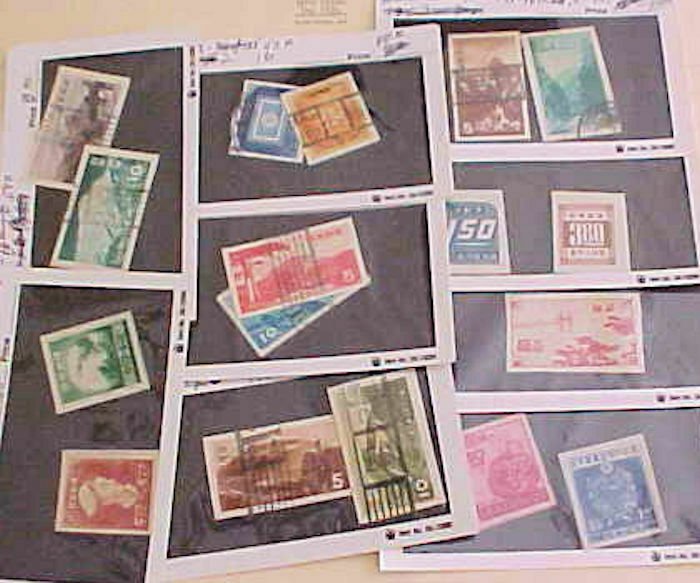 JAPAN STAMP 17 DIFF. IMPERFS FROM SHEETLETS HIGH CATALOG #381A/311