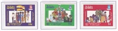 Album Treasures Brunei Scott #324-326 International Youth Year Mint Nh-