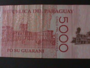 PARAGUAY-2016-CENTRAL BANK-$5000 GUARANIES-CIRULATED POLYMAR NOTE-VERY FINE