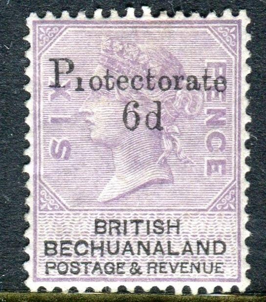 BECHUANALAND-1888 6d on 6d Lilac & Black.  A mounted mint example Sg 45