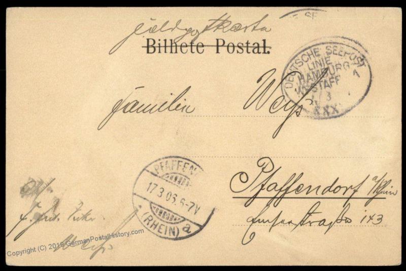 Germany 1906 Seepost W Africa LHWA DSWA Expertized Cover 77771