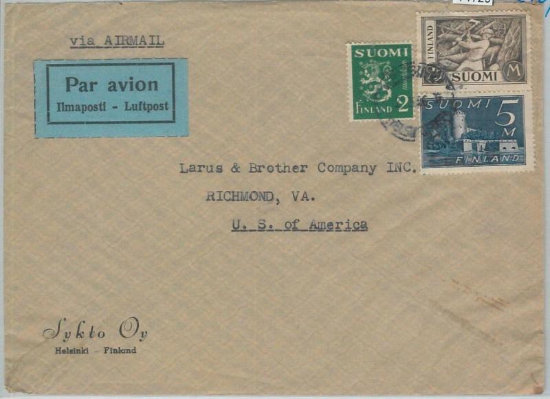 71729 - FINLAND - Postal History -  Airmail COVER to USA 1946 