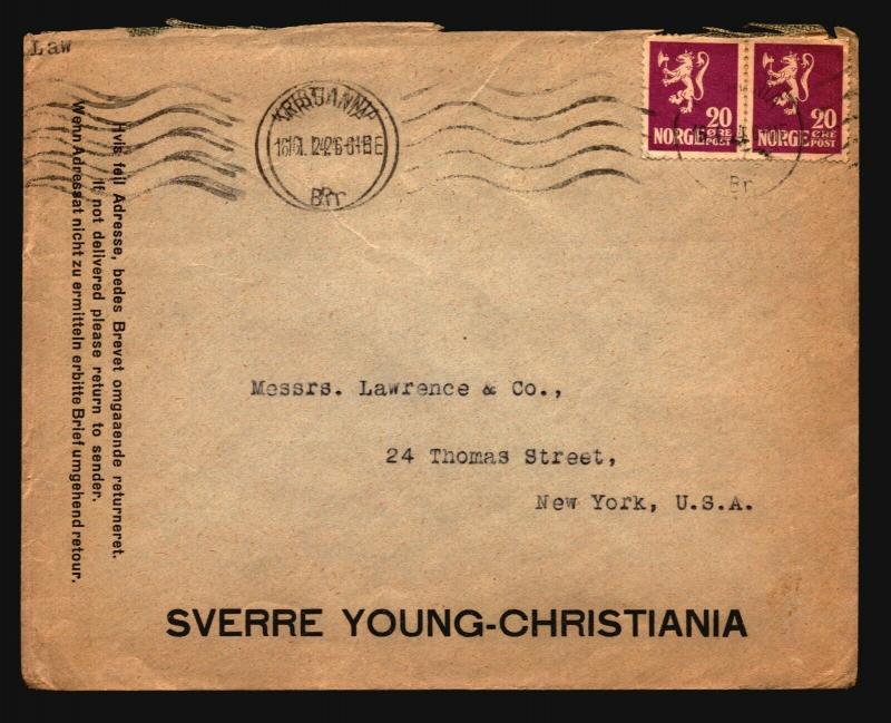 Norway - 3 1920s Commercial Covers (See Image For Condition) - Z15975