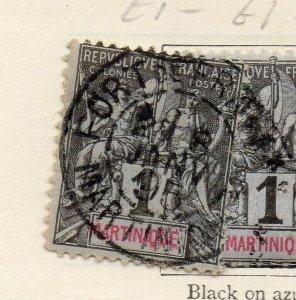 Martinique 1892 Early Issue Fine Used 1c. NW-192736