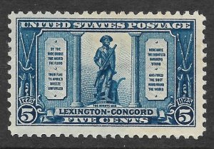 Doyle's_Stamps: MH 1925 Lexington-Concord Set, Scott #617* to #619*