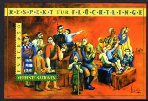 UN Vienna 283 Refugees Souvenir Sheet MNH VF