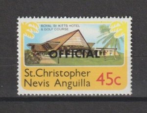 ST CHRISTOPHER NEVIS/ANGUILLA 1980 SG O4w MNH
