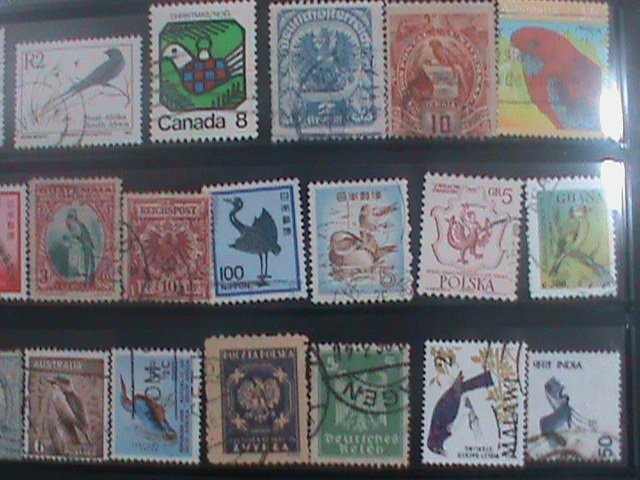 ​WORLDWIDE-49 DIFFERENT LOVELY BEAUTIFUL BIRDS-VF MANY OVER 60 YEARS OLDIES