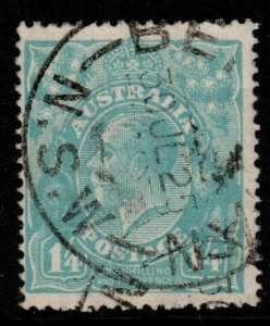 AUSTRALIA SG66 1920 1/4 PALE BLUE USED