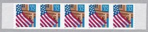 SCOTT  2915a  FLAG OVER PORCH  32¢  PNC(5)  PLATE #88888  SHERWOOD STAMP