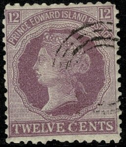 CANADA PRINCE EDWARD Is. QV 1872 12c REDDISH MAUVE USED (VFU) SG42 P.12.25 VF