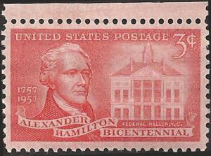 # 1086 MINT NEVER HINGED ALEXANDER HAMILTON
