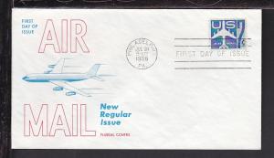 US C51 Blue Jet 1958 Fluegel U/A FDC 