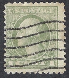 United States #525 1¢ George Washington (1918). Gray green. Perf. 11. VG. Used.