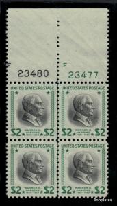 BOBPLATES #833 Harding Top Plate Block F22123 F22120 F-VF NH DCV=$150