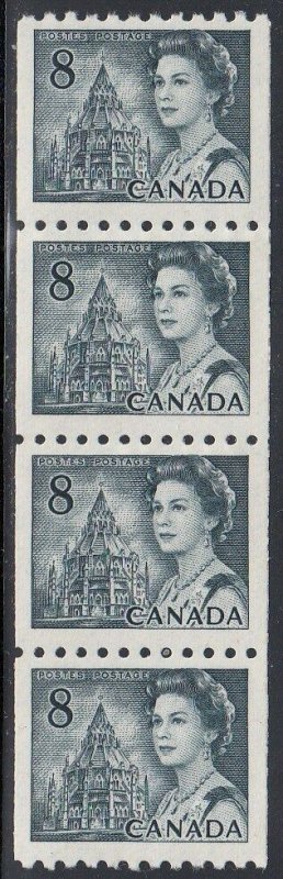 Canada Scott 550i Coil Strip of 4 MNH - 1967-72 Centennial Issue