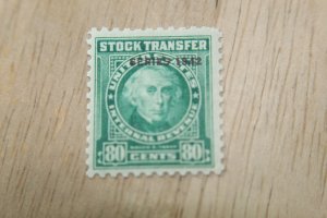 US RD126 MINT HINGED STOCK TRANSFER GREEN
