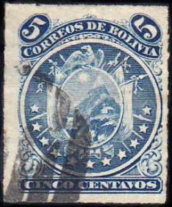 Bolivia Scott 26 Used.
