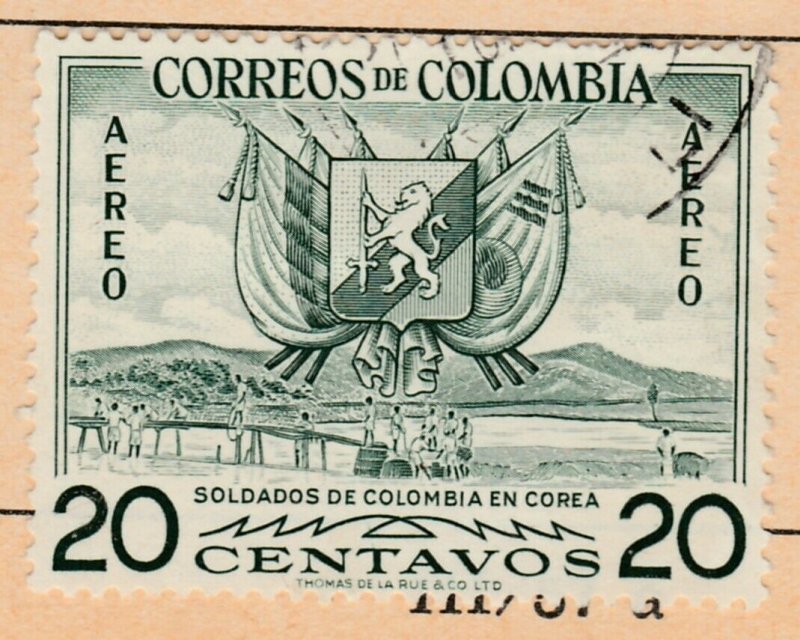 Colombia Air Post 1955 20c Fine Used A8P52F56