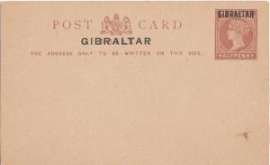 Gibraltar Higgins & Gage 1 Unused with small stain and glue stain on reverse ...