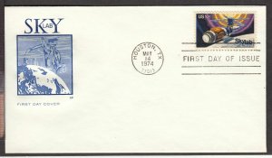 1974 Skylab Space Station Sc 1529 FDC with House of Farnam thermograph cachet