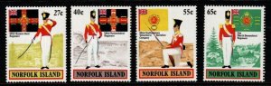 NORFOLK ISLAND SG296/9 1982 MILITARY UNIFORMS MNH