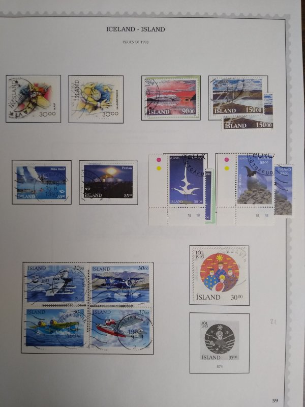 collection on pages Iceland 1990-94 used NE: CV $136