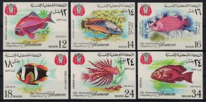 YEMEN 1967 - Tropical fishes /complete set MNH